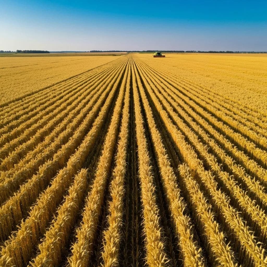 Golden wheat grain harvest