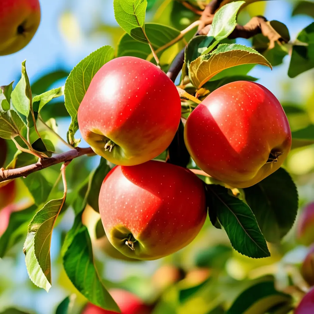 Ripe red apples